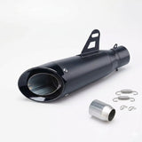 Silenciador deportivo negro mate con kit de montaje para motocicleta — imagen 1 de 6