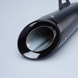 Silenciador deportivo negro mate con kit de montaje para motocicleta — imagen 3 de 6