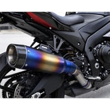 Silenciador deportivo azul tornasol estilo racing para motocicleta — imagen 4 de 4