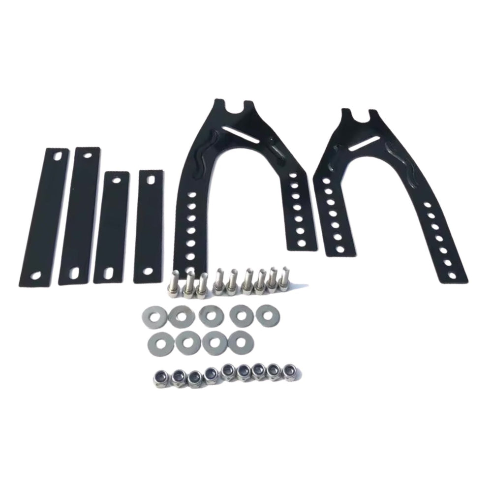 Kit de soportes ajustables para salpicadera de moto o scooter, con herrajes