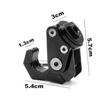 Gancho porta casco de aluminio CNC instalado en el manubrio de una motocicleta — imagen 2 de 8