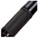 Puños de manillar de aluminio CNC negro con textura antideslizante para moto — imagen 2 de 4