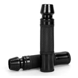 Puños de manillar de aluminio CNC negro con textura antideslizante para moto — imagen 3 de 4