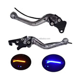 Juego de manijas de freno y clutch transparentes con luz LED para motocicleta — imagen 3 de 5