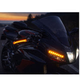 Juego de manijas de freno y clutch transparentes con luz LED para motocicleta — imagen 4 de 5