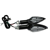 Par de intermitentes LED universales para moto con luz azul y blanca — imagen 1 de 3