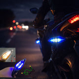 Par de intermitentes LED universales para moto con luz azul y blanca — imagen 3 de 3