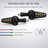 Intermitentes LED de flujo secuencial con luz DRL azul, resistentes al agua IP67 — imagen 2 de 5