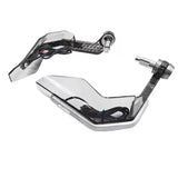 Cubremanos para moto con luz LED ámbar, protector ahumado y base metálica — imagen 3 de 5