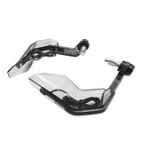 Cubremanos para moto con luz LED ámbar, protector ahumado y base metálica — imagen 1 de 5