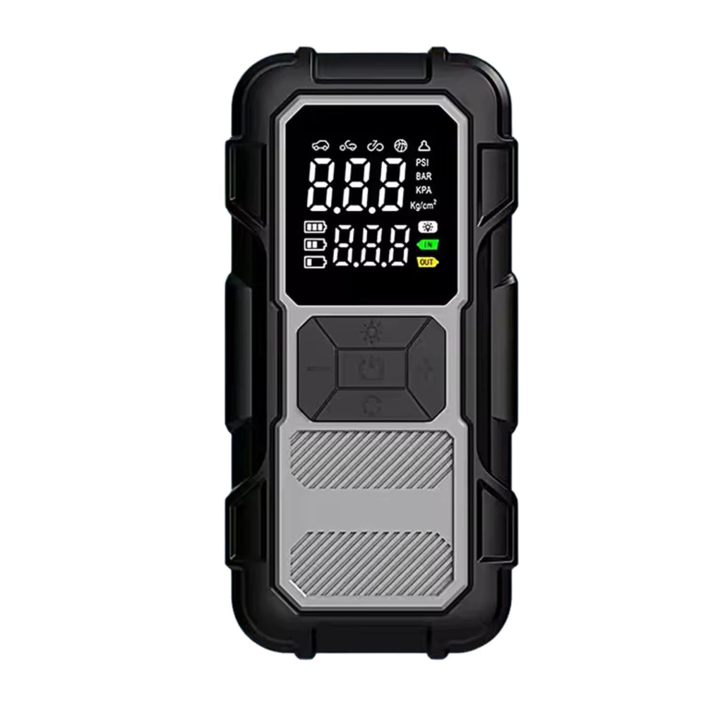 Arrancador de emergencia 3 en 1 con compresor de aire y power bank