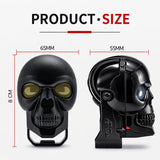 Faro LED delantero diseño skull para moto, con luz blanca y ámbar, resistente al agua — imagen 3 de 4