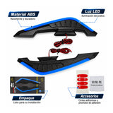 Luces LED laterales de ABS color azul instaladas en motocicleta urbana — imagen 3 de 7