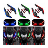 Luces LED laterales de ABS color azul instaladas en motocicleta urbana — imagen 6 de 7