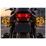 Intermitente LED giratorio color ámbar y multicolor para motocicleta — imagen 4 de 4