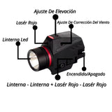 Linterna táctica LED con mira láser integrada modelo MTX12 — imagen 2 de 5