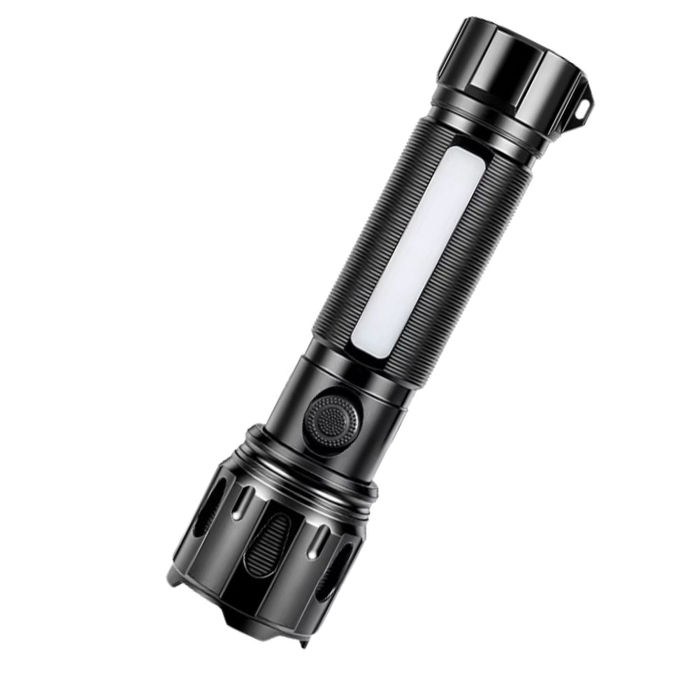 Linterna LED magnética con COB lateral, aluminio y resistencia IPX4