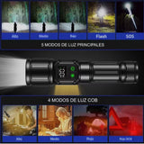 Linterna LED power bank con COB lateral, 9 modos y resistencia IP67 — imagen 2 de 5