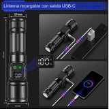 Linterna LED power bank con COB lateral, 9 modos y resistencia IP67 — imagen 4 de 5
