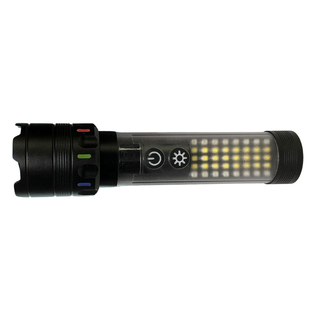 Lámpara LED con tecnología COB, efecto patrulla y correa resistente