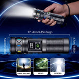 Lámpara LED con power bank, pantalla digital y maletín de transporte — imagen 2 de 4