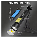 Linterna impermeable IPX8 para buceo con switch magnético y carga USB-C — imagen 5 de 5