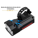 Luz delantera solar para bicicleta con sensor automático y bocina de emergencia — imagen 4 de 6