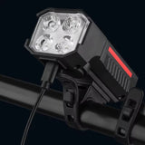 Luz delantera solar para bicicleta con sensor automático y bocina de emergencia — imagen 6 de 6