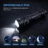Linterna LED profesional IPX6 con carga USB y 5 modos de luz — imagen 4 de 5