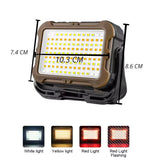 Reflector LED solar portátil con imán, gancho y 4 modos de luz — imagen 2 de 4
