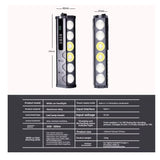 Barra LED de 6 luces con función SOS y carga USB tipo C para bicicleta — imagen 4 de 5