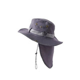Sombrero pescador con cubre nuca en color caqui — imagen 2 de 3