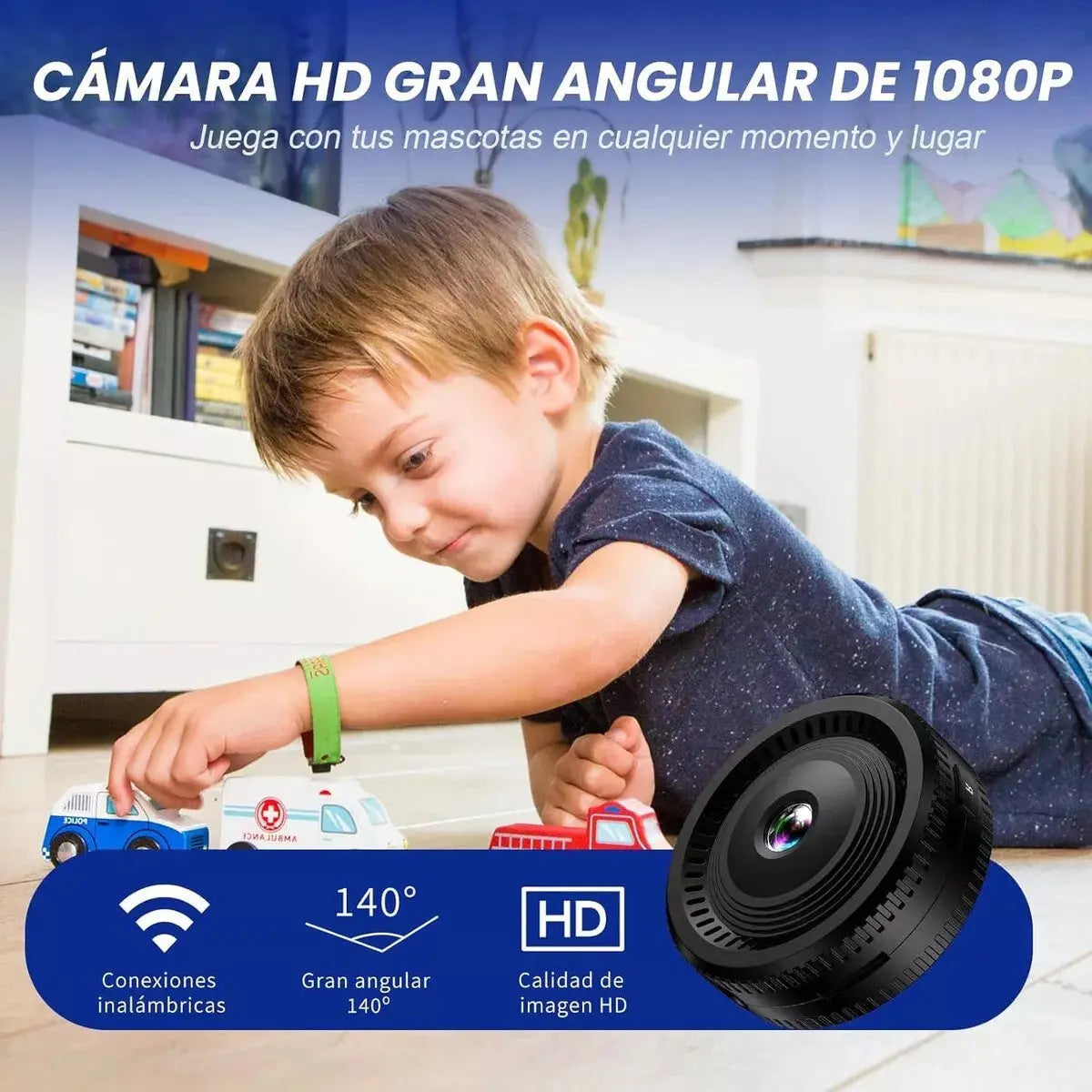 Mini Cámara espía  Wifi Recargable 1080p HD Visión Nocturna Fralugio