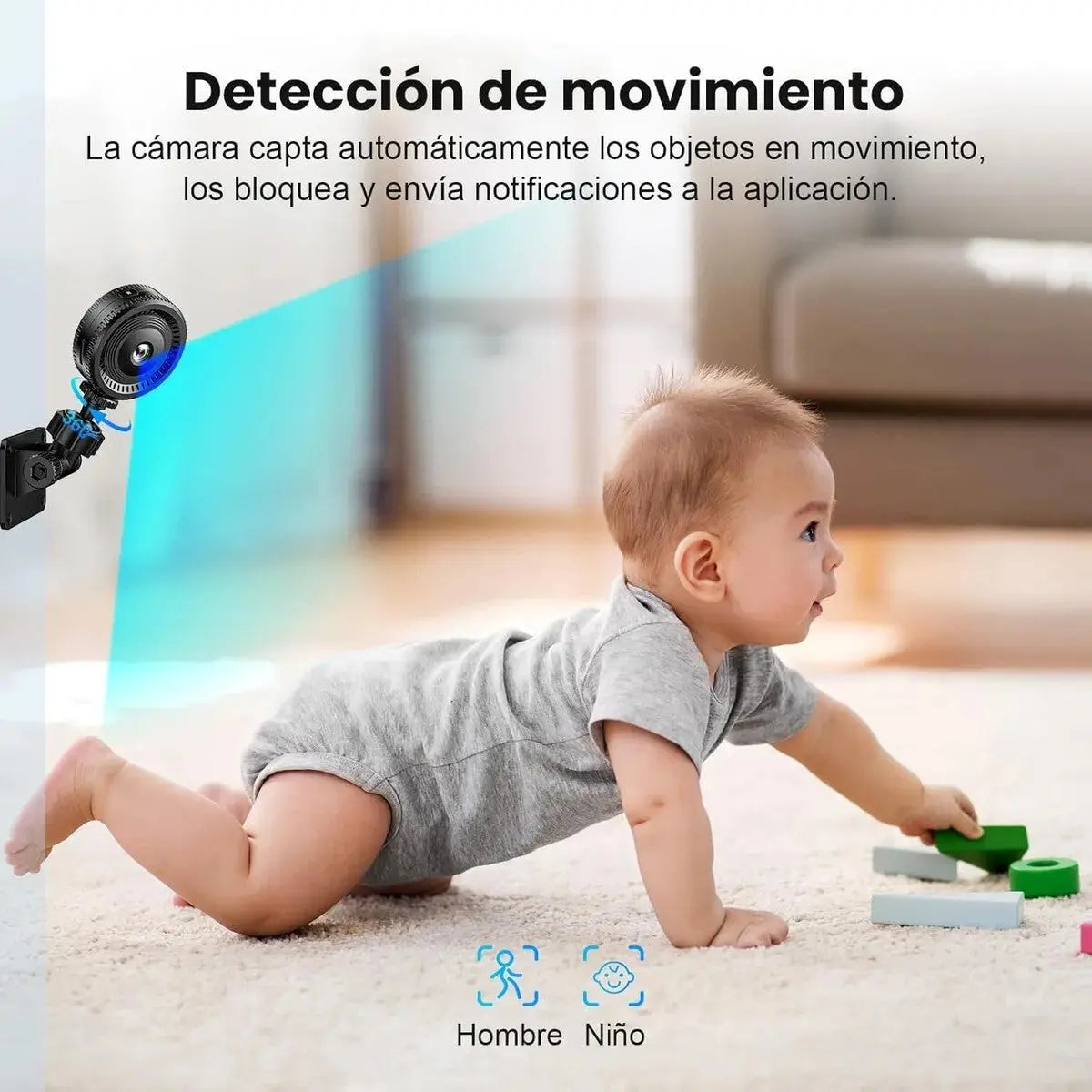 Mini Cámara espía  Wifi Recargable 1080p HD Visión Nocturna Fralugio