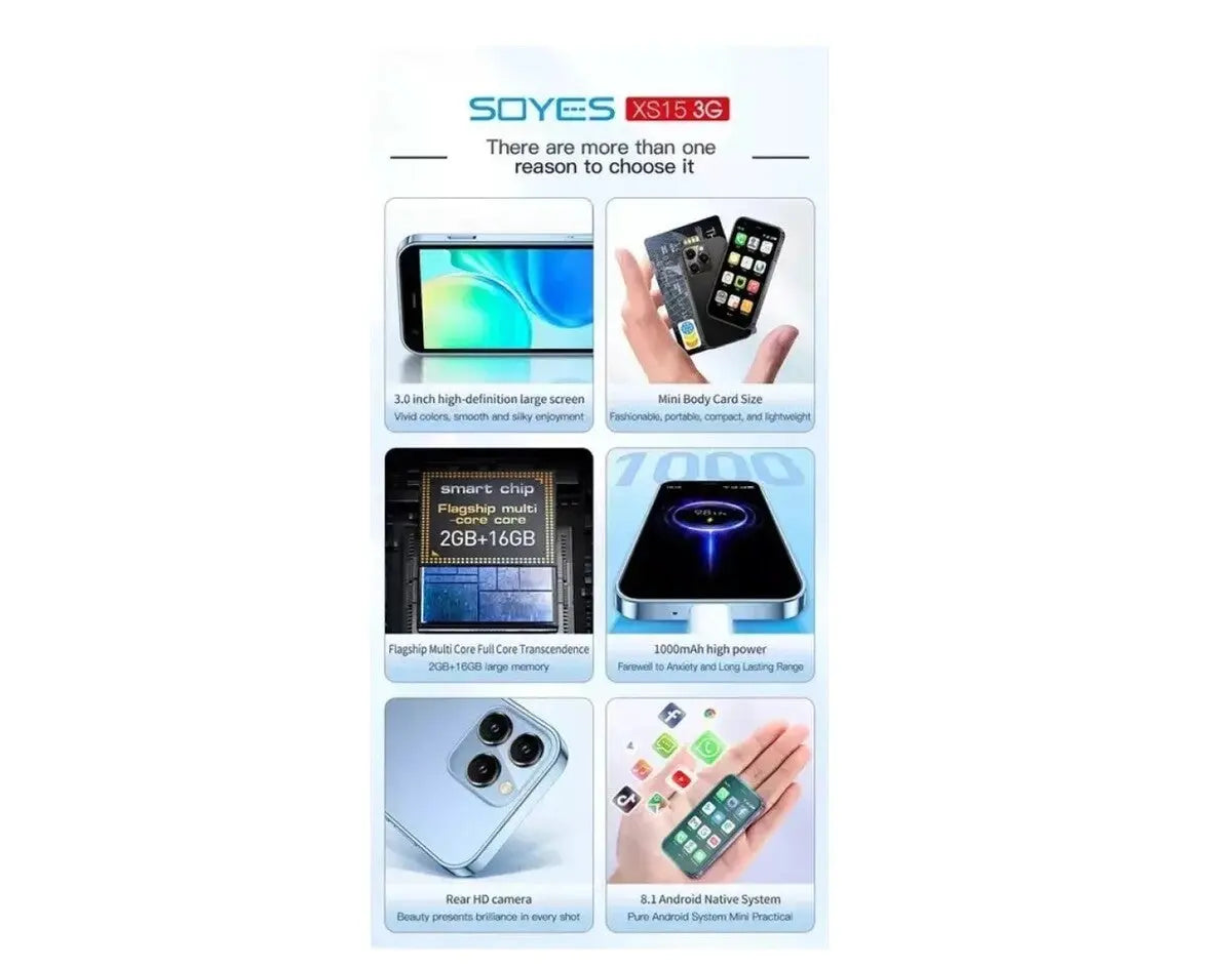 Mini Smartphone Soyes Xs15, Tarjetas Sim Duales, 16 Gb Y 2 Gb De Ram Fralugio