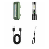 Mini lámpara LED recargable USB con zoom y 5 modos de luz — imagen 2 de 6