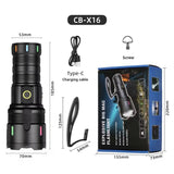 Linterna power bank con zoom telescópico y pantalla digital de batería — imagen 2 de 8
