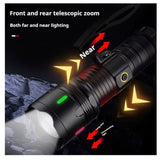 Linterna power bank con zoom telescópico y pantalla digital de batería — imagen 3 de 8