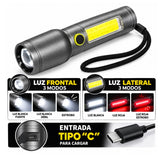 Lámpara de mano frontal y COB lateral recargable, 13.5 cm — imagen 3 de 4