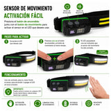 Lámpara minera LED con sensor de movimiento y pantalla digital de batería — imagen 4 de 7