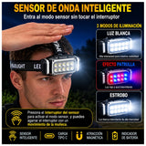 Lámpara frontal con 10 led, sensor de movimiento y efecto patrulla — imagen 4 de 4