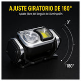 Lámpara frontal LED doble luz con sensor de movimiento e imán — imagen 4 de 5