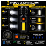 Lámpara LED COB giratoria 90° con indicador de batería en 4 niveles — imagen 4 de 4