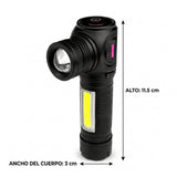 Lámpara mini LED con COB lateral, clip magnético y batería 18650 — imagen 2 de 6