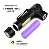 Lámpara mini LED con COB lateral, clip magnético y batería 18650 — imagen 5 de 6