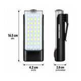 Lámpara LED portátil recargable con clip, imán y 5 modos de luz — imagen 2 de 5