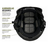Casco táctico tipo FAST de oreja recortada con rieles laterales, modelo PJ549 — imagen 4 de 5
