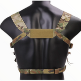 Chaleco táctico de combate tipo chest rig en color negro — imagen 3 de 4