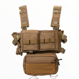 Chaleco táctico de combate tipo chest rig en color negro — imagen 1 de 4