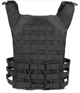 Chaleco porta placas sencillo en negro con velcro y sistema MOLLE — imagen 4 de 5